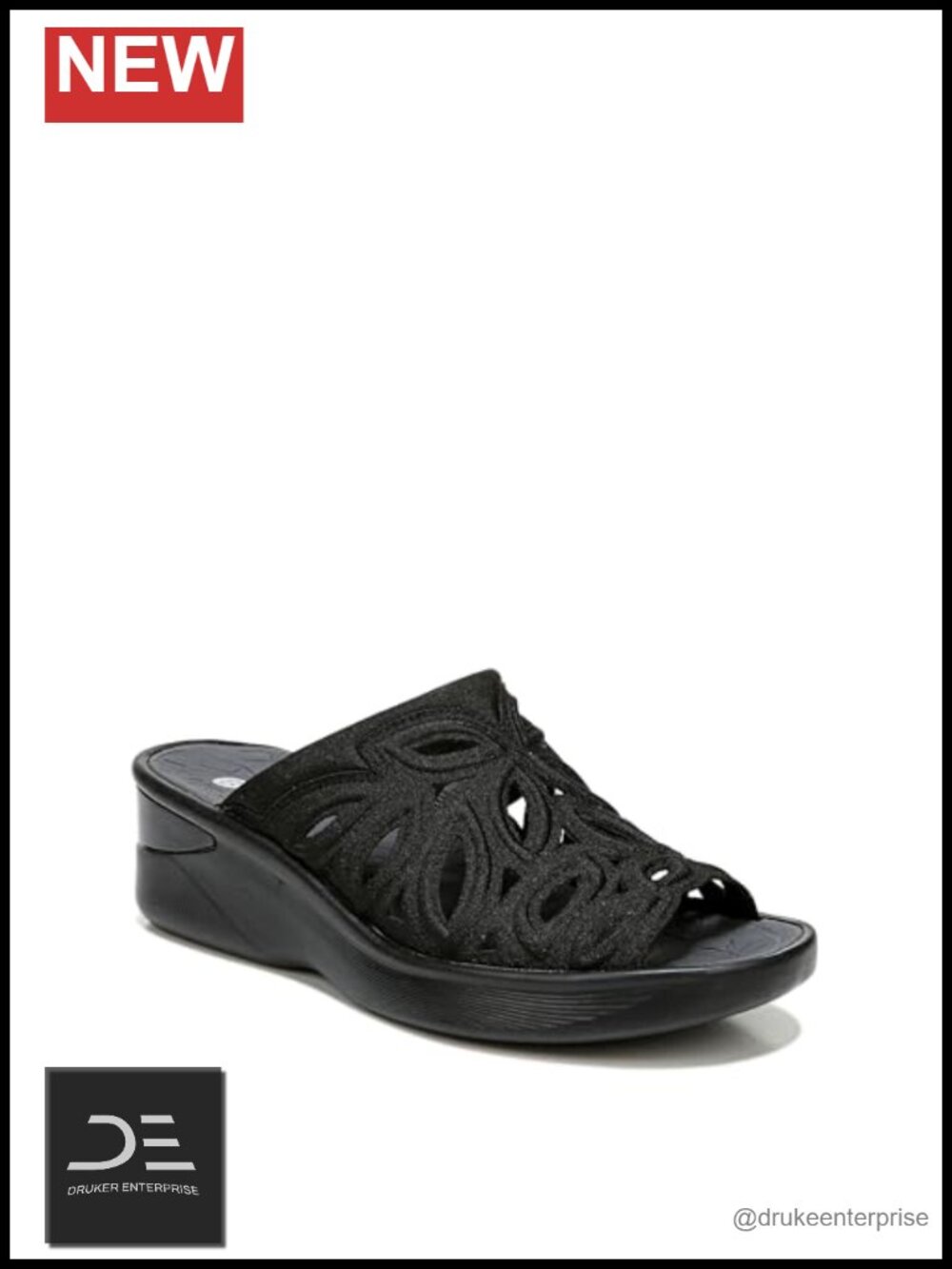 Women's Wedge Sandals with Stretch Fabric Upper, Platform